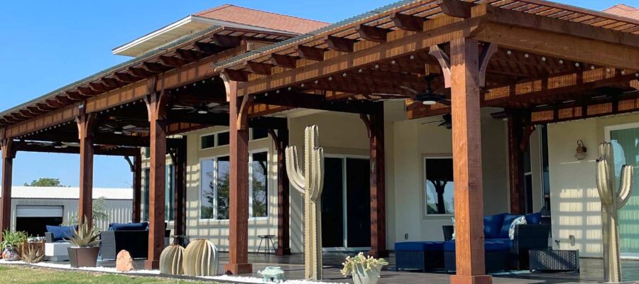 Photo of Custom Built two level pergola built with Pergola World Materials